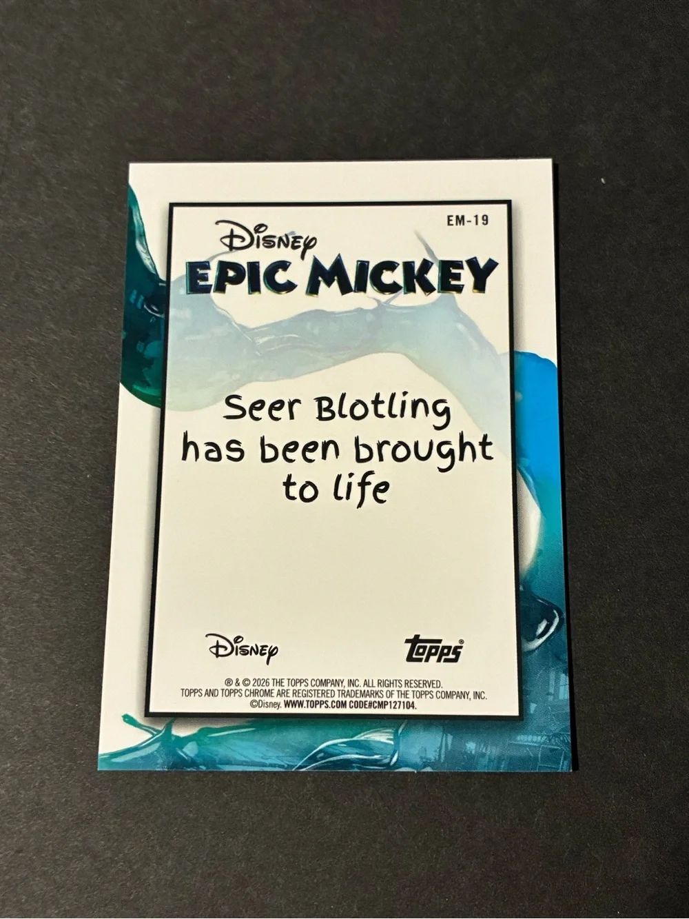 2026 Disney Topps Chrome Disney Epic Mickey Insert Set of 4 Cards